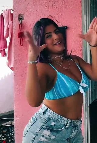 Attractive Julia Antunes Shows Cleavage In Blue Bikini Top Sexyfilter