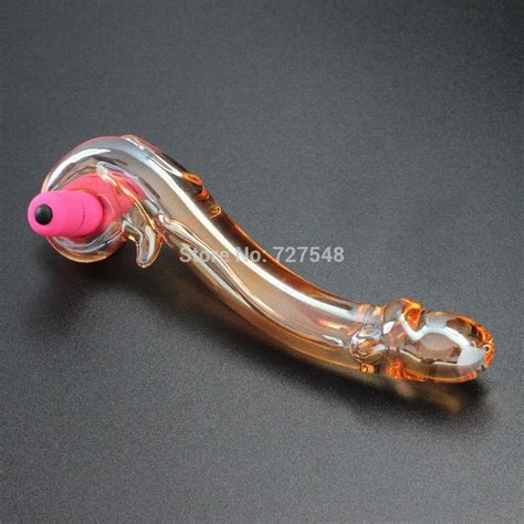 Glass Dildo With Mini Vibrator Penis Anal Beads Butt Plug Female Masturbation Vibrating Glass