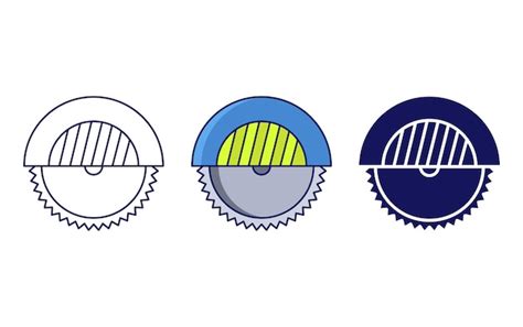 Icono De Sierra Circular Vector Premium