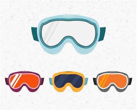 Set Of Snowboarding Goggles 667855 Vector Art At Vecteezy