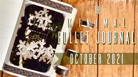 PLAN WITH ME October 2021 The Minimal Bullet Journal YouTube