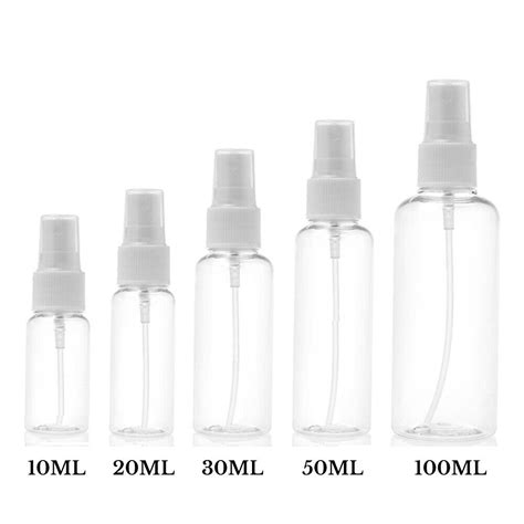 10ML 100ML Clear Travel Transparent Plastic Perfume Atomizer Empty