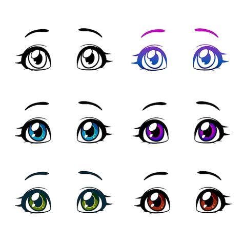 Premium Vector Cartoon Woman Eyes And Eyebrows With Lashes Isolated