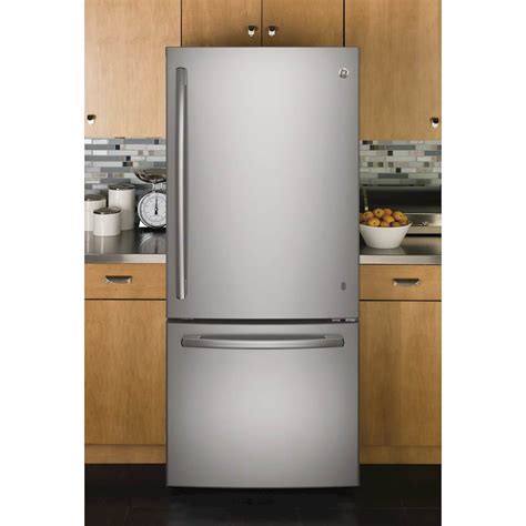 Customer Reviews Ge 21 0 Cu Ft Bottom Freezer Refrigerator Stainless Steel Gde21eskss Best Buy