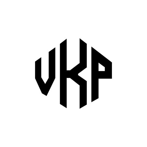 VKP letter logo design with polygon shape. VKP polygon and cube shape ...