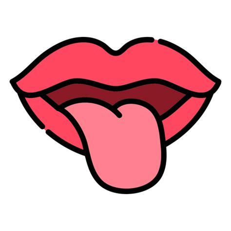 Mouth Tongue Out Color Stroke Png And Svg Design For T Shirts