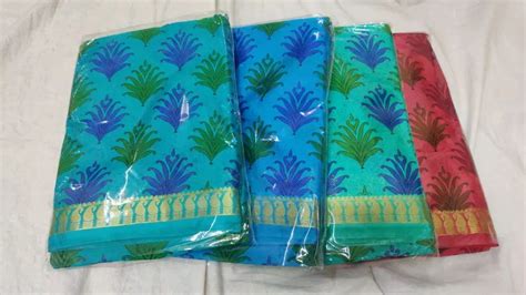 Printed Mysore Silk Sarees 6 3 M With Blouse Piece At Rs 850 In