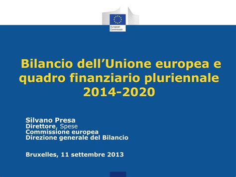 PPT Bilancio DellUnione Europea E Quadro Finanziario Pluriennale