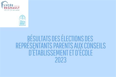 R Sultats Des Lections Des Repr Sentants Parents Aux Conseils D