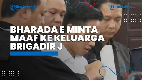 Bharada Eliezer Sampaikan Belasungkawa Dan Permintaan Maaf Kepada