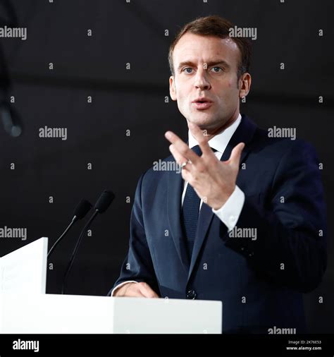 French President Emmanuel Macron During The Inauguration Of Museum Of