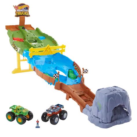 Hot Wheels Monster Trucks Wreckin' Raceway Track Set - Shop Playsets at ...