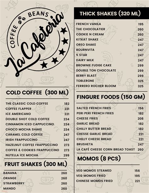 Descobrir 42 Imagem Menu De Cafeteria Abzlocalmx