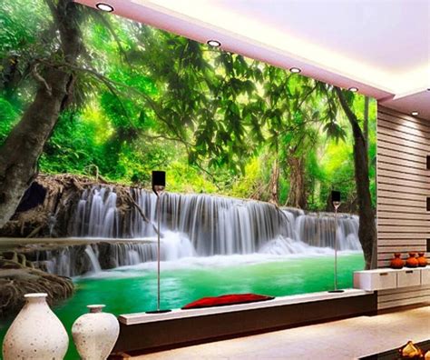 Стена водопад в квартире - 60 фото