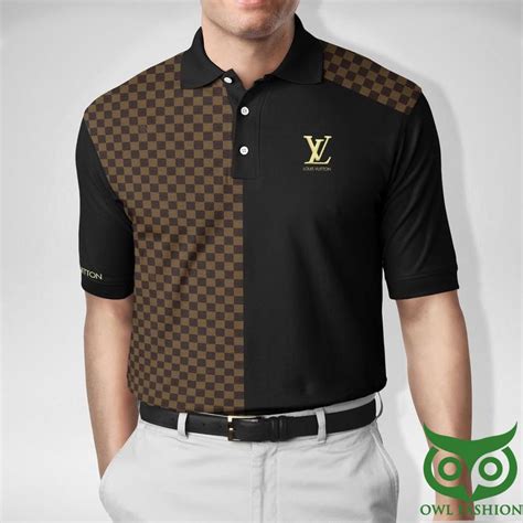 Louis Vuitton Dark And Light Brown Checkered Polo Shirt Xtrendingprint