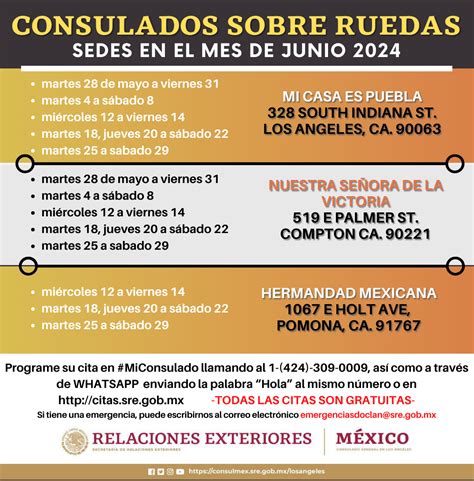 Consulado Sobre Ruedas Y Jornadas Sabatinas