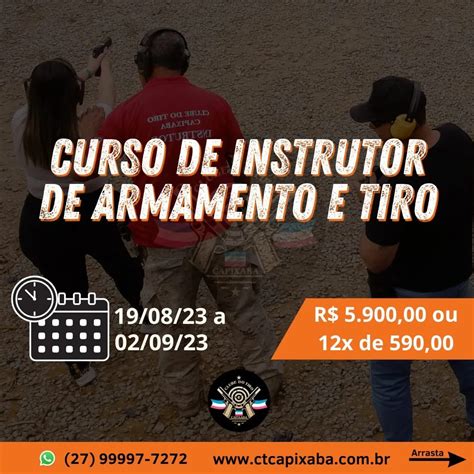 CURSO DE FORMAÇÃO DE INSTRUTOR DE ARMAMENTO E TIRO AGOSTO 2023