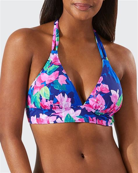 Tommy Bahama Bougainvillea Reversible Halter Bikini Top Shopstyle Two Piece Swimsuits