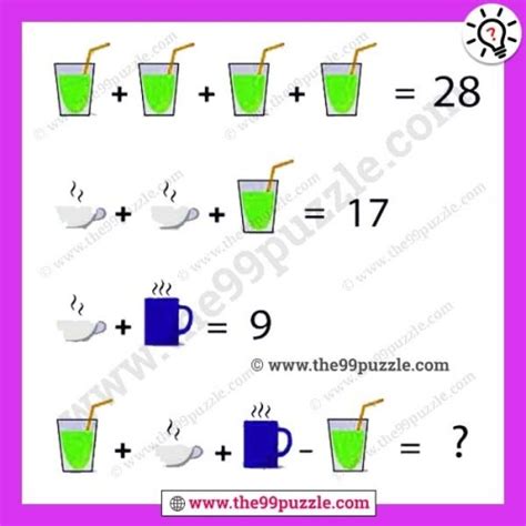 Math Picture Equation For Genius With Answer Puzzles The 99 Puzzle