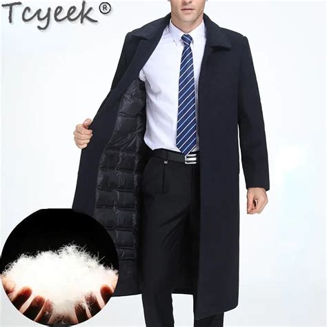 Tcyeek Inverno Dos Homens Casacos Longos Xl Jaqueta De L Masculina