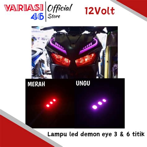 Jual LAMPU LED DEMON EYE DEVIL EYE BUAT MOTOR 12V DEVIL EYES 3 TITIK