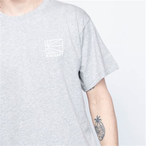 Rassvet Men Logo T Shirt Grey Melange Milk Store