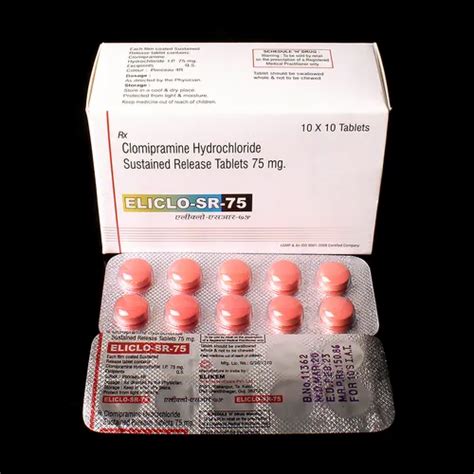 Clomipramine Hcl Mg Tablet Prescription Treatment Anti Depressant