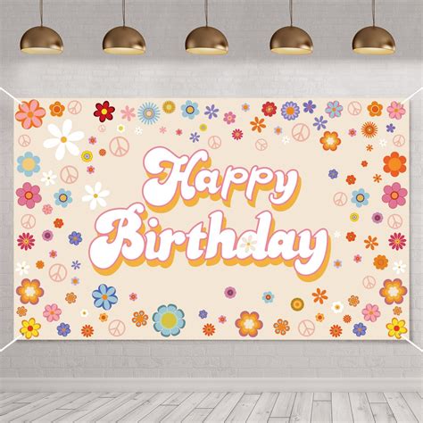 Amazon 6x3 6ft Groovy Happy Birthday Backdrop Groovy Birthday