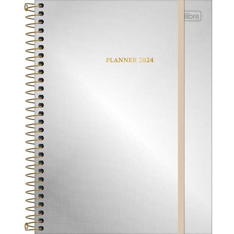 Planner Espiral 17 7 X 24 Cm West Village Metalizado 2024 Sortido