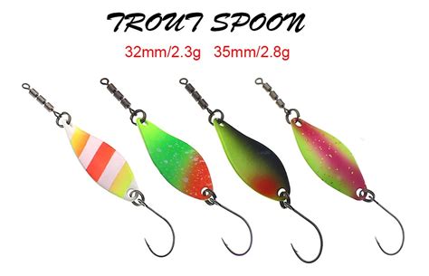 2 3g 2 8g Copper Twisted Fishing Trout Spoon Uv Colors Fishing Lures