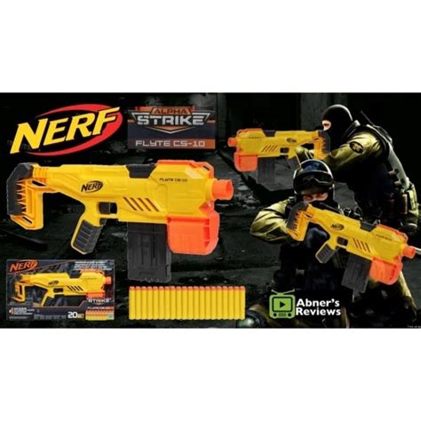 絕版全新黑機 Nerf Alpha Strike Flyte CS 10 Blaster stryfe 電動發射器 蝦皮購物