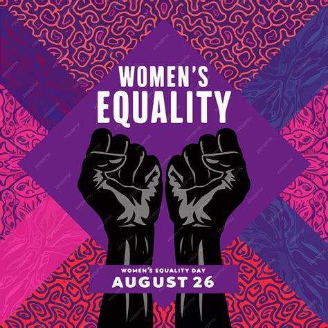 Womens Equality Day Banner Design Creative Illustration Premium Ai