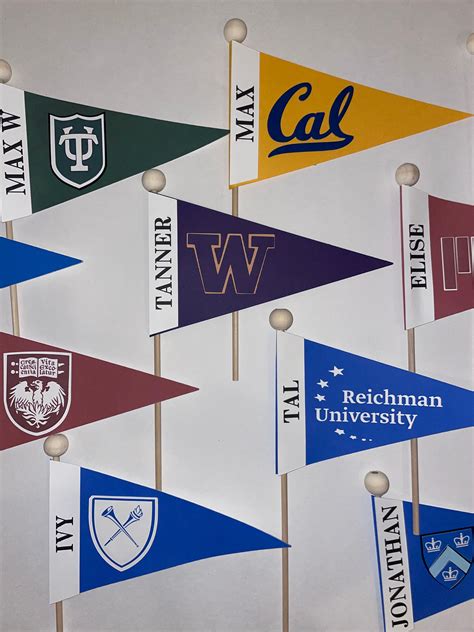 Custom College Pennant Flags Centerpiece Pennant Flag College Flag College Graduation Flag - Etsy