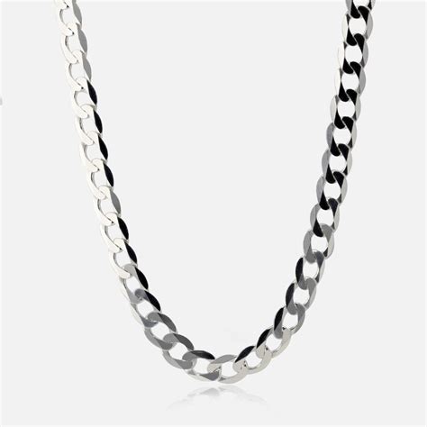 Sterling Silver 22 Inch Diamond Cut Curb Chain