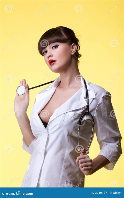 Sexy Nurse With Stethoscope Stock Image Image 30101271