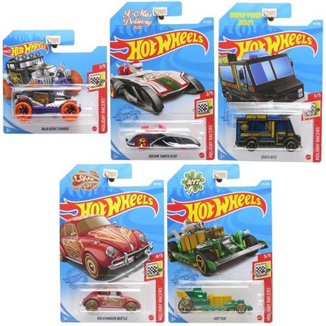 Série Holiday Racers Completa Main Line Miniaturas Hot Wheels Mattel Carrinhos