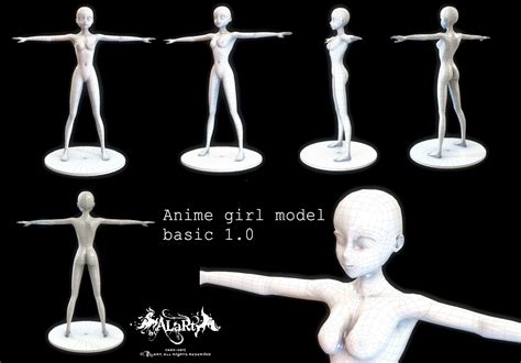 3d Anime Girl Basic Cgtrader