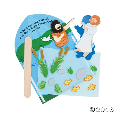 This Baptism Of Jesus Craft Kit Preschool Craft Jesus Is A Puppet