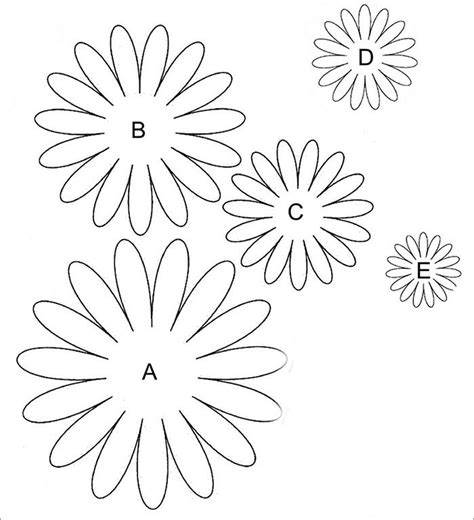 6 free printable flower templates freebie finding mom - flower template ...