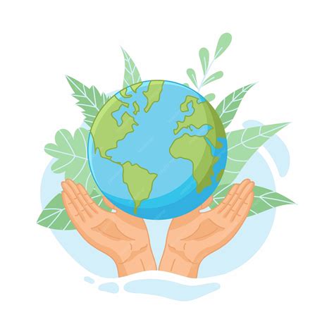 Premium Vector Save The Planet Hands Holding Globe Earth Earth Day