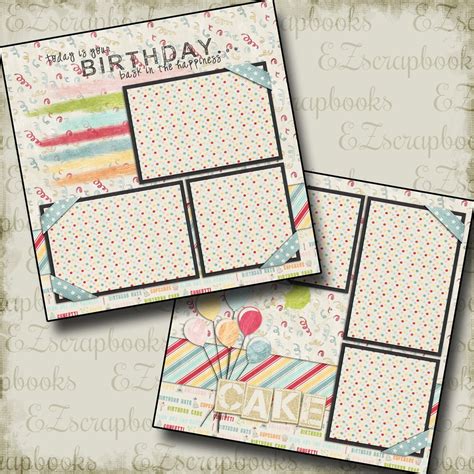 BIRTHDAY 2 Premade Scrapbook Pages EZ Layout 160 - Etsy