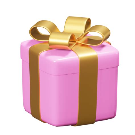 Realistic D Gift Box Cutout Png