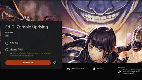 Ed 0 Zombie Uprising 3 Hour Full Game Trial With Ps Plus Premium