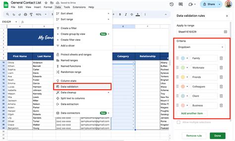 How to Build a Comprehensive Contact List Template in Google Sheets ...