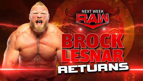 Brock Lesnar & More Set For Next Week's WWE Raw | 411MANIA