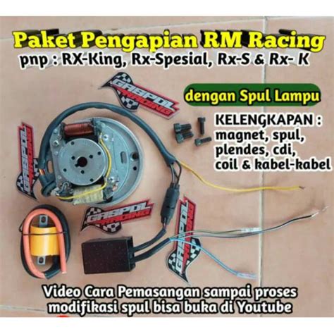 Jual Jual Pengapian RM Racing PNP RX King Magnet RM Komplit Spul Lampu