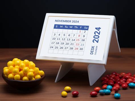 Mockup Del Calendario Del Escritorio De La Dps Para Archivo Psd