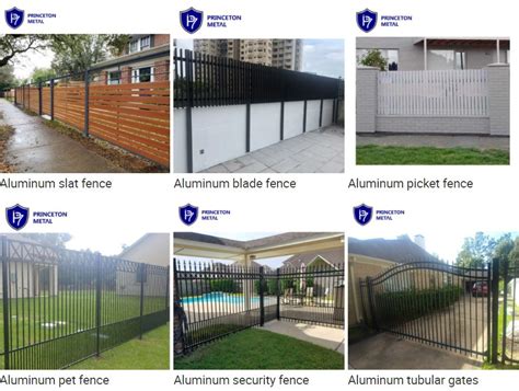 Princeton Concrete Pillars With Aluminium Slats Infills Fence Panels