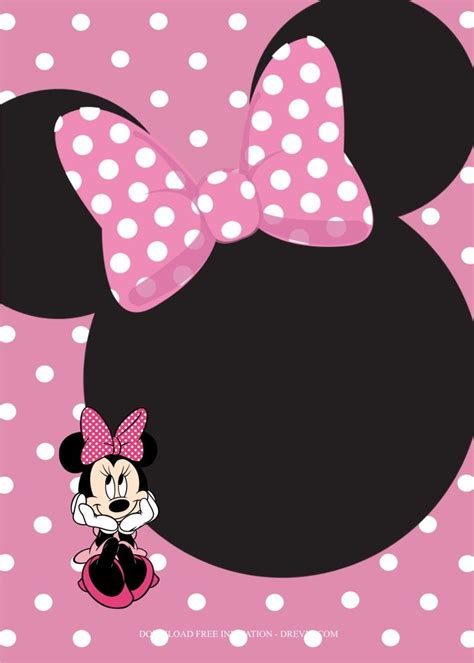 Cute Minnie Mouse Birthday Party | Tarjetas minnie, Tarjetas de ...