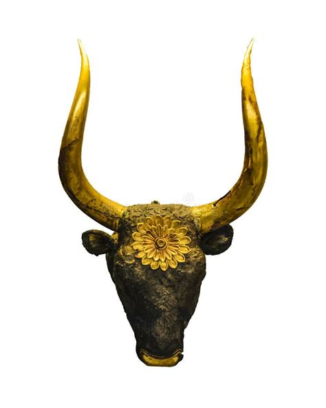 Minotaur Head Sculpture Isolated Photo Stock Photo Image Of Greece